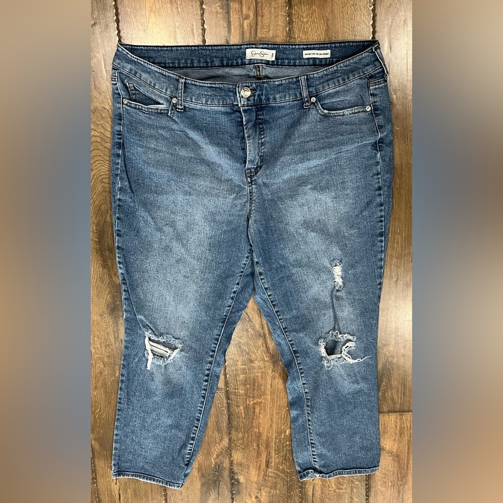 Jessica Simpson slim straight distressed  jeans size 18w